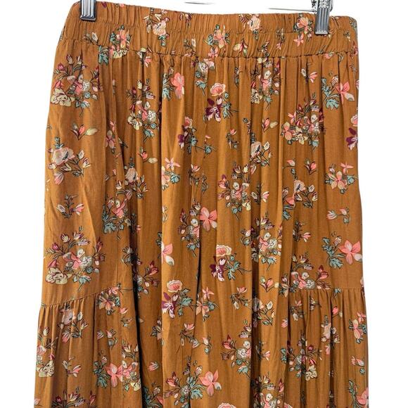 Natural Life Pants Size XL Floral Print Palazzo Wide Leg PullOn Waist Boho Pants - Picture 7 of 8